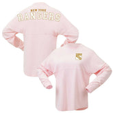 New York Rangers Fanatics Women's Spirit Jersey Long Sleeve T-Shirt Pink