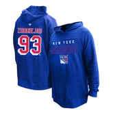 Mika Zibanejad New York Rangers Profile Women's Plus Size Name & Number Thermal Pullover Hoodie Blue