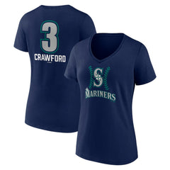 J.P. Crawford Seattle Mariners Women's Name & Number Fastball V-Neck T-Shirt Online