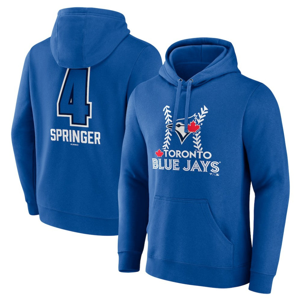 George Springer Toronto Blue Jays Name & Number Fastball Pullover Hoodie for sale