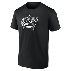 Columbus Blue Jackets - Personalized Name & Number Monochrome T-Shirt Black
