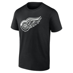 Detroit Red Wings - Personalized Name & Number Monochrome T-Shirt Black
