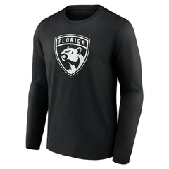 Florida Panthers - Personalized Name & Number Monochrome Long Sleeve T-Shirt Black