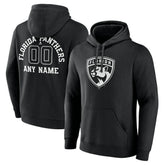 Florida Panthers - Personalized Name & Number Monochrome Pullover Hoodie Black