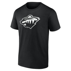 Minnesota Wild - Personalized Name & Number Monochrome T-Shirt Black