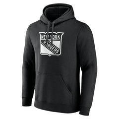 New York Rangers Personalized Name & Number Monochrome Pullover Hoodie Black