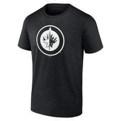 Winnipeg Jets - Personalized Name & Number Monochrome T-Shirt Black