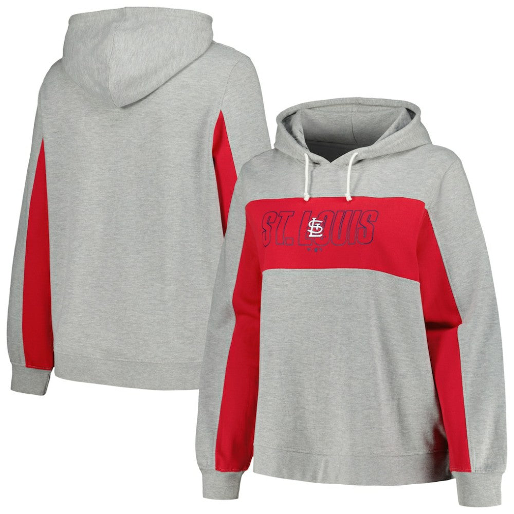 St. Louis Cardinals Profile Women's Plus Size Pullover Jersey Hoodie Clearance