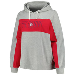 St. Louis Cardinals Profile Women's Plus Size Pullover Jersey Hoodie Clearance