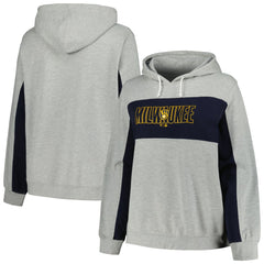 Milwaukee Brewers Profile Women's Plus Size Pullover Jersey Hoodie Lifestyle