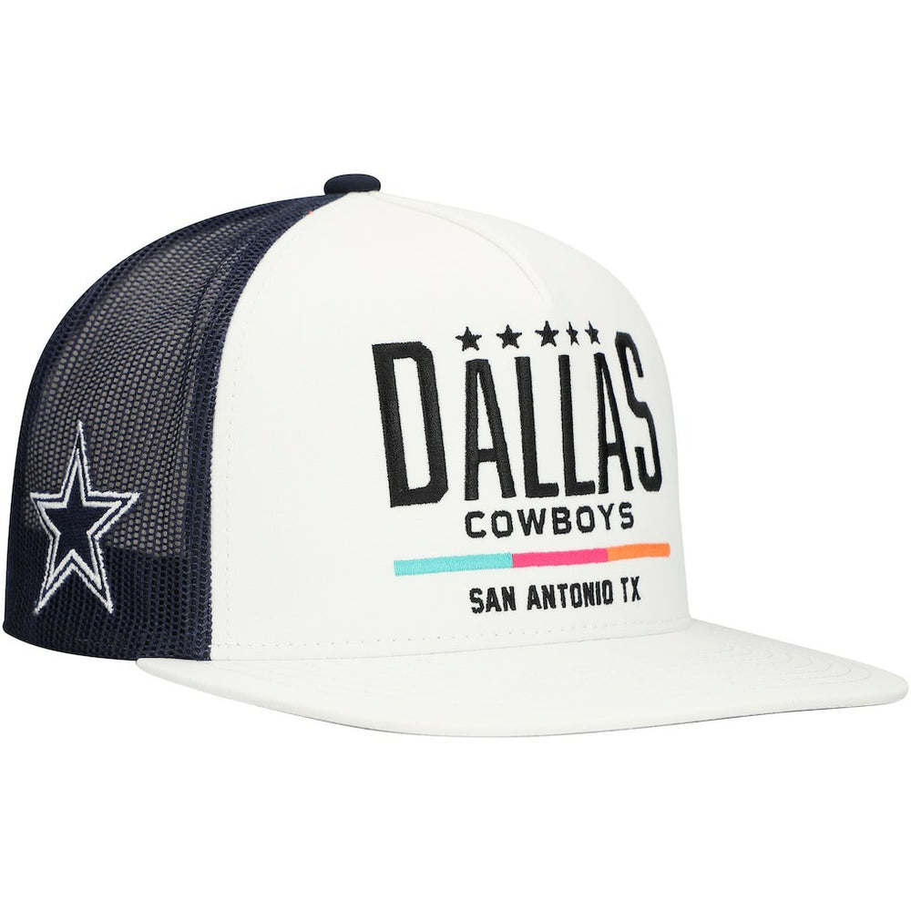 Dallas Cowboys HOOey San Antonio Trucker Snapback Hat – White/Navy - NFL