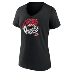 Carolina Hurricanes - Women's Native V-Neck T-Shirt Black