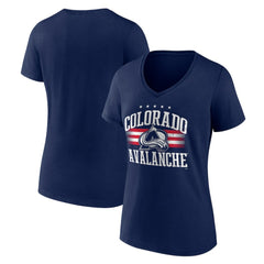 Colorado Avalanche - Women's Americana Team V-Neck T-Shirt Navy