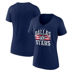 Dallas Stars - Women's Americana Team V-Neck T-Shirt Navy
