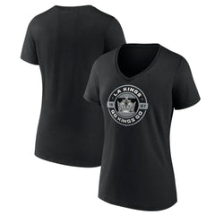 Los Angeles Kings - Women's Native V-Neck T-Shirt Black