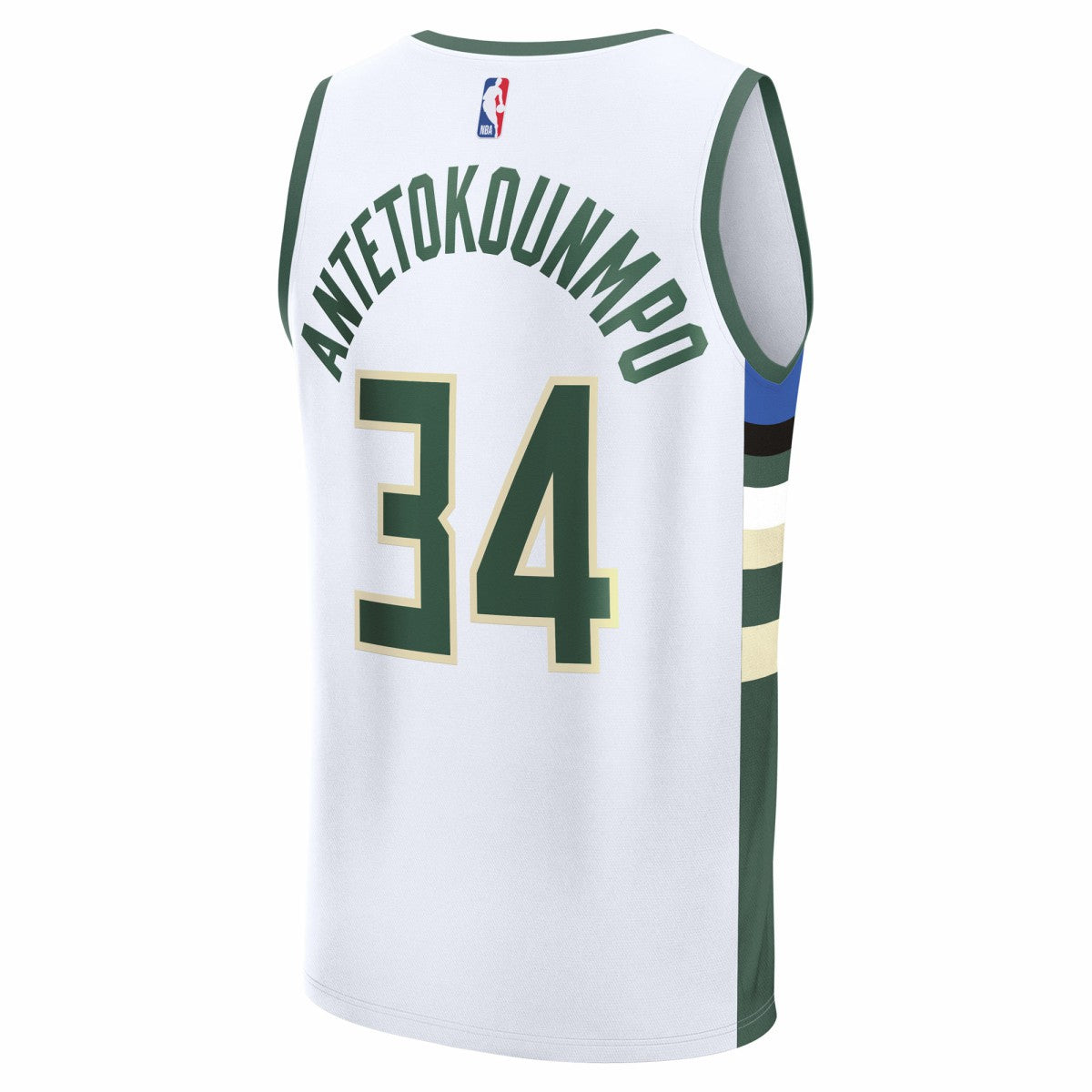 Giannis Antetokounmpo Milwaukee Bucks Fast Break Replica Player Jersey - Association Edition - White | NBA Jerseys