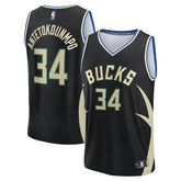 Fanatics - Giannis Antetokounmpo Milwaukee Bucks Fast Break Replica Player Jersey - Statement Edition - Black