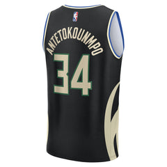 Fanatics - Giannis Antetokounmpo Milwaukee Bucks Fast Break Replica Player Jersey - Statement Edition - Black
