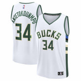 Fanatics - Giannis Antetokounmpo Milwaukee Bucks Youth Fast Break Replica Player Jersey - Association Edition - White