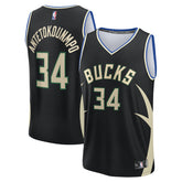 Fanatics - Giannis Antetokounmpo Milwaukee Bucks Youth Fast Break Replica Player Jersey - Statement Edition - Black