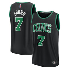 Fanatics - Jaylen Brown Boston Celtics Youth Fast Break Replica Player Jersey - Statement Edition - Black
