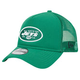 New York Jets New Era 9FORTY A-Frame Trucker Adjustable Hat Green - NFL
