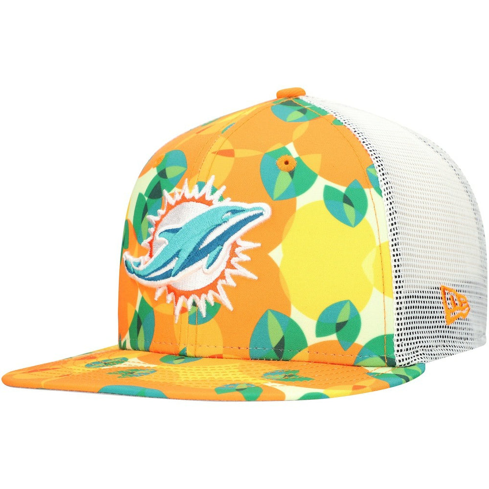 Miami Dolphins New Era Citrus 9FIFTY Trucker Snapback Hat Orange - NFL
