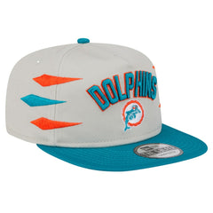 Miami Dolphins New Era Athletic Golfer Snapback Hat Stone/Aqua - NFL