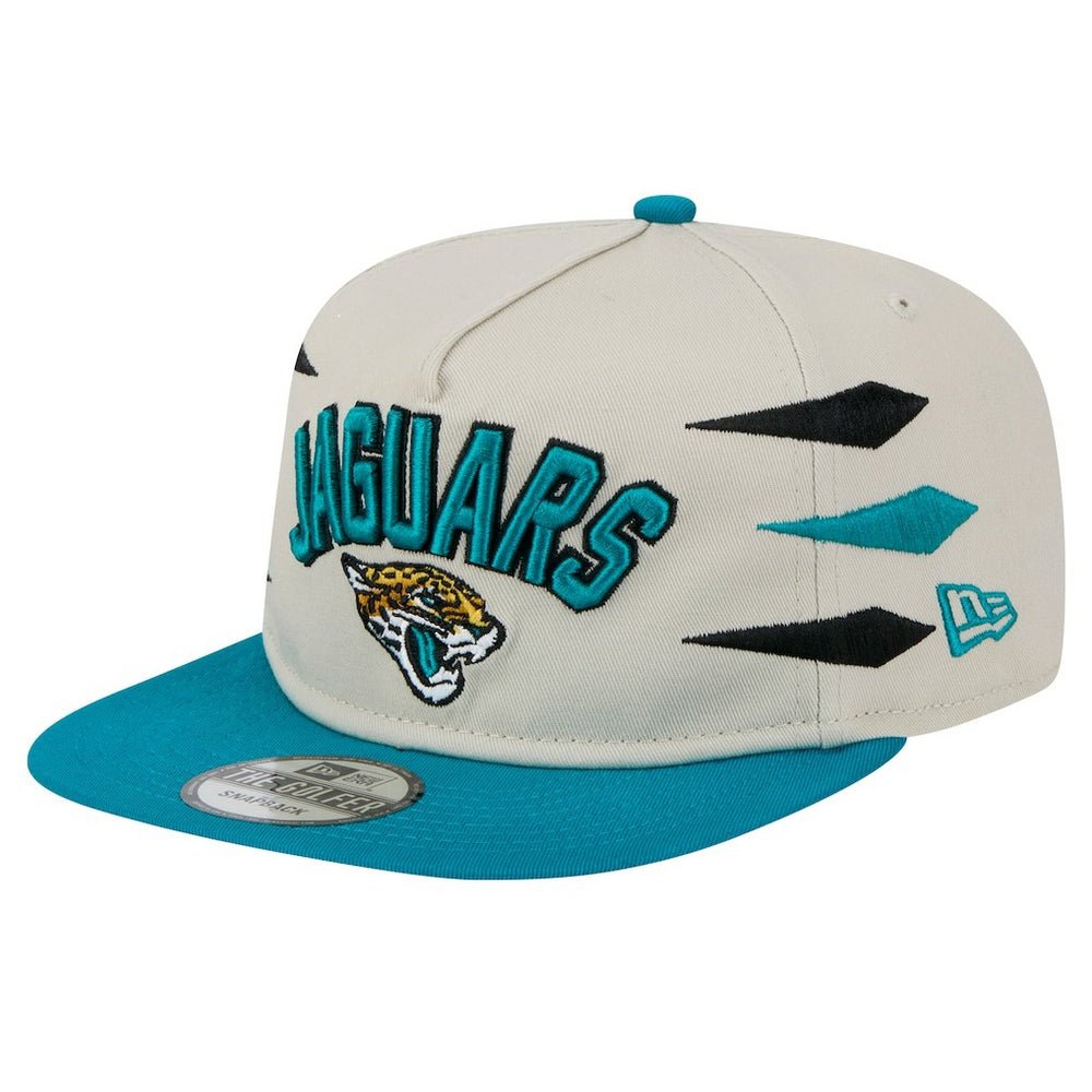 Jacksonville Jaguars New Era Athletic Golfer Snapback Hat Stone/Teal - NFL