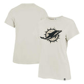 Miami Dolphins '47 Women's Panthera Frankie T-Shirt Cream - 47 brand