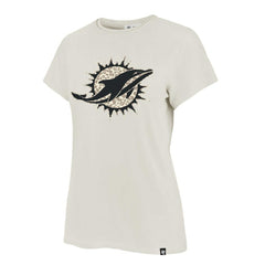 Miami Dolphins '47 Women's Panthera Frankie T-Shirt Cream - 47 brand