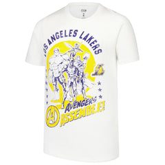 NBA - Los Angeles Lakers Youth NBA x Marvel Avengers Squad T-Shirt - White