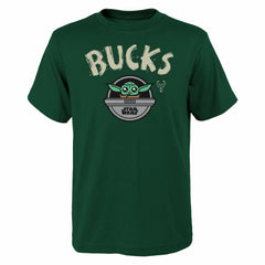 NBA - Milwaukee Bucks Youth Star Wars The Child T-Shirt - Hunter Green