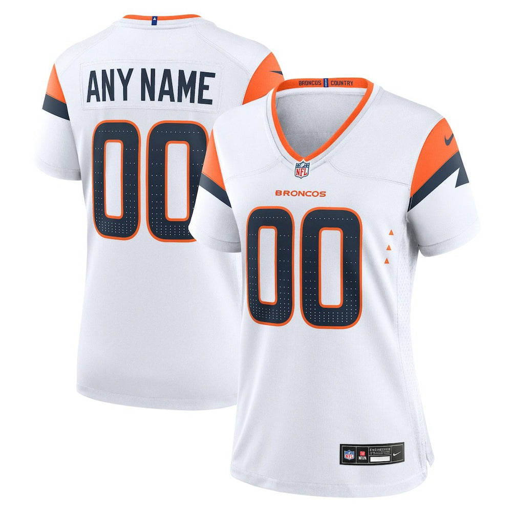 Denver Broncos Women's Mile High Collection Custom Game Jersey White - Nike