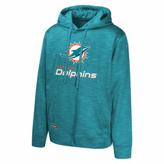 Miami Dolphins Streak Fleece Pullover Hoodie Aqua - NFL