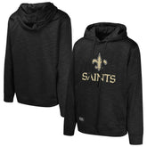 New Orleans Saints Streak Fleece Pullover Hoodie Black - NFL