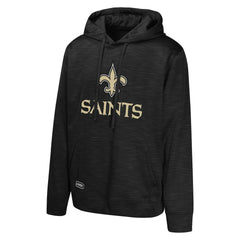 New Orleans Saints Streak Fleece Pullover Hoodie Black - NFL