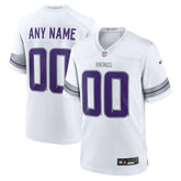 Minnesota Vikings Alternate Custom Game Jersey White - Nike