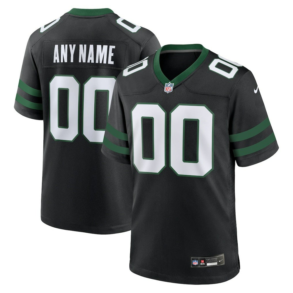 New York Jets Alternate Custom Game Jersey Legacy Black - Nike