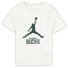 NBA - Milwaukee Bucks Jordan Brand Preschool Essential Jumpman T-Shirt - Cream