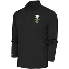 Pittsburgh Penguins Antigua Shamrock Tribute Quarter-Zip Pullover Top Charcoal