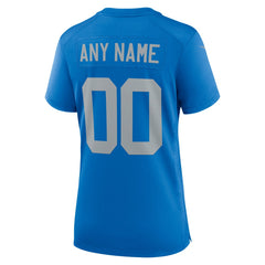 Detroit Lions Women's Alternate Custom Game Jersey Blue - Nike