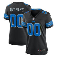 Detroit Lions Women's Alternate Custom Game Jersey Black - Nike