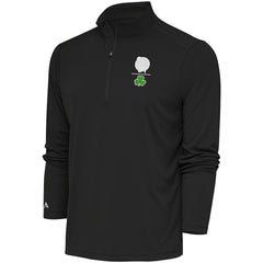 NBA - Boston Celtics Antigua Shamrock Tribute Quarter-Zip Pullover Top - Charcoal
