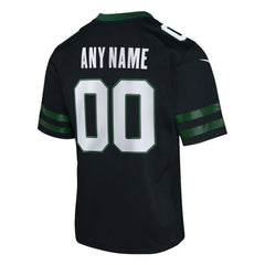 New York Jets Youth Alternate Custom Game Jersey Black - Nike