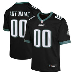 Philadelphia Eagles Youth Alternate Custom Game Jersey Black - Nike