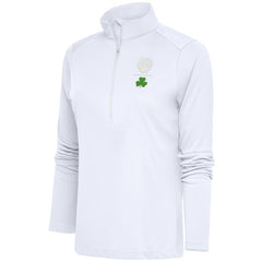NBA - Boston Celtics Antigua Women's Shamrock Tribute Half-Zip Pullover Top - White