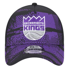 New Era - Sacramento Kings Tip Off A-Frame Trucker 9FORTY Adjustable Hat - Black/Purple