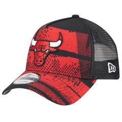 New Era - Chicago Bulls Tip Off A-Frame Trucker 9FORTY Adjustable Hat - Black/Red