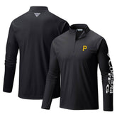 Pittsburgh Pirates Columbia Terminal Tackle Omni-Shade Raglan Quarter-Zip Pullover Top for sale